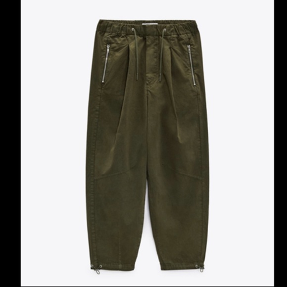 ZIPPERED RELAXED PANTS - Picture 1 of 7